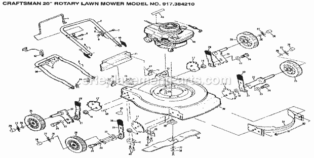 Craftsman 917384210 Lawn Mower Page A Diagram