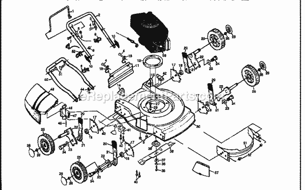 Craftsman 917386030 Lawn Mower Page A Diagram