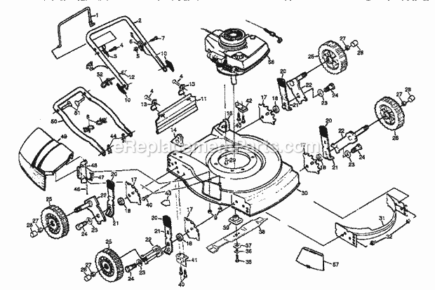 Craftsman 917386520 Lawn Mower Page A Diagram
