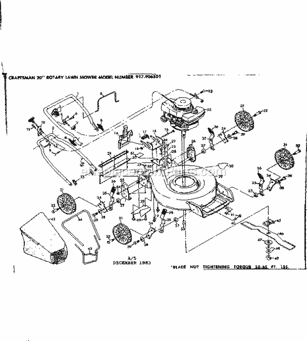 Craftsman 917906501 Lawn Mower Page A Diagram