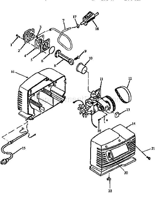 Craftsman 919150340 Air Compressor Unit Parts Diagram