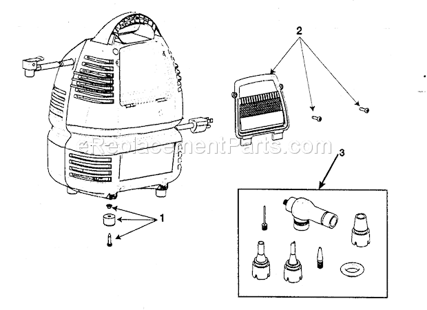Craftsman 919152361 Air Compressor Cabinet Parts Diagram