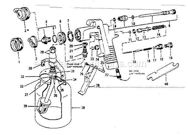 Craftsman 91915634 Spray Gun With A Drip-free Suction Cup Page A Diagram