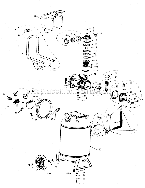 Craftsman 921166400 Air Compressor Compressor Diagram
