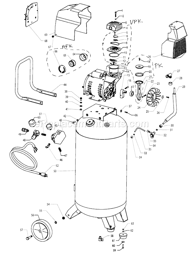 Craftsman 921167500 Air Compressor Compressor Diagram