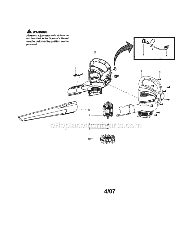 Craftsman 944517700 Blower Page A Diagram