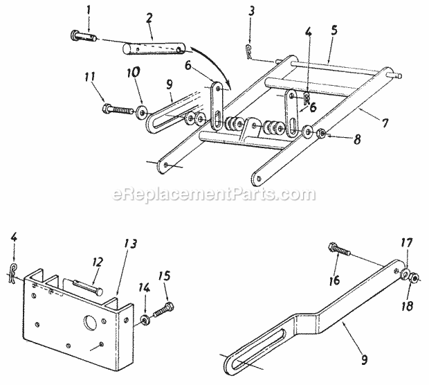 Cub Cadet 194-404 (1984) Sleeve Hitch Package Sleeve Hitch Diagram