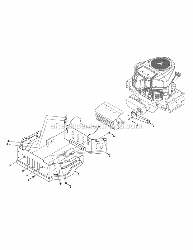 Cub Cadet 19A70046 (19A70046100) Z-Force L Bagger Mounting Kit General Assembly Diagram
