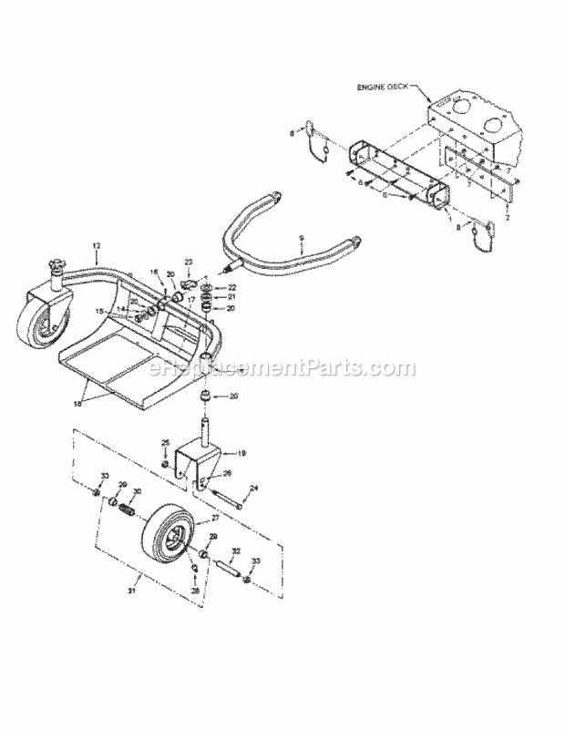 Cub Cadet 590500 (590-500-150) Standing Sulky General Assembly Diagram