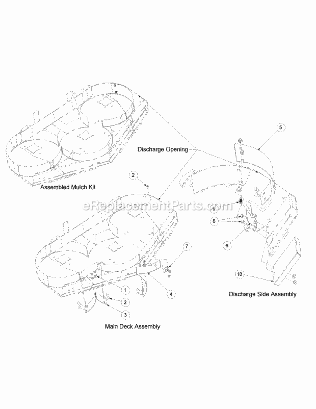 Cub Cadet 590849 (590-849-150) 48-In Mulch Kit General Assembly Diagram
