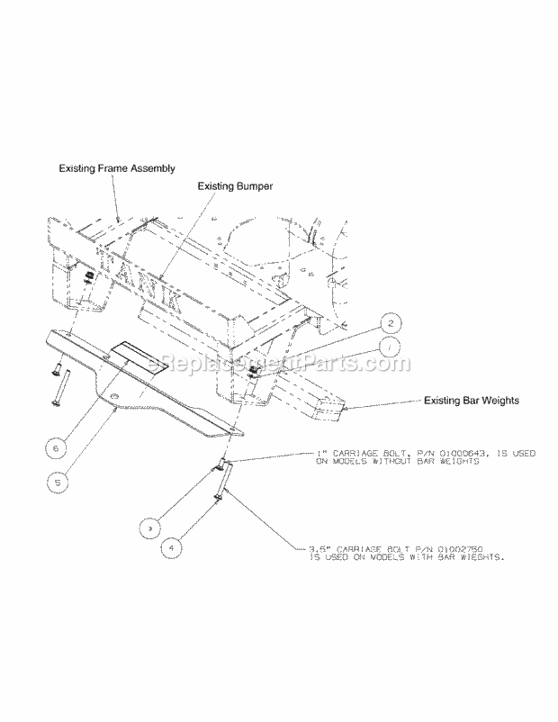 Cub Cadet 590864 (590-864-150) Tow Hitch Kit Assembly Diagram