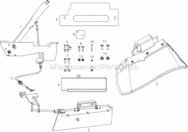 Cub Cadet 59A30048150 54 & 60-Inch Discharge Restrictor Kit Replacement Parts Diagram