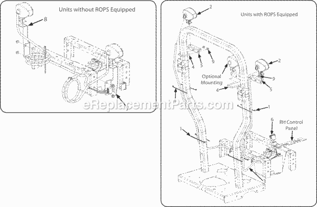 Cub Cadet 59B30011150 (2016) Work Light Replacement Parts Diagram