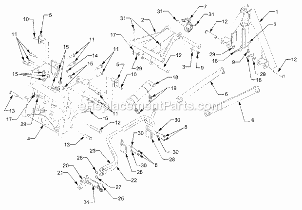 Cub Cadet 817 (590-817-100) Front Hitch Front Hitch Assembly Diagram