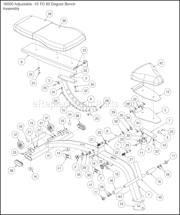 Cybex 16000 Free Weight System Assembly Diagram