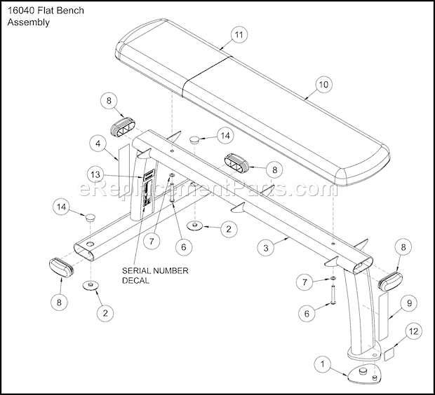 Cybex 16040 Free Weight System Assembly Diagram