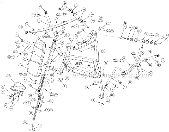 Cybex 16105 Overhead Press - Plate Loaded Page A Diagram