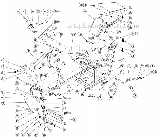 Cybex 16300 Leg Extension - Plate Loaded Page A Diagram