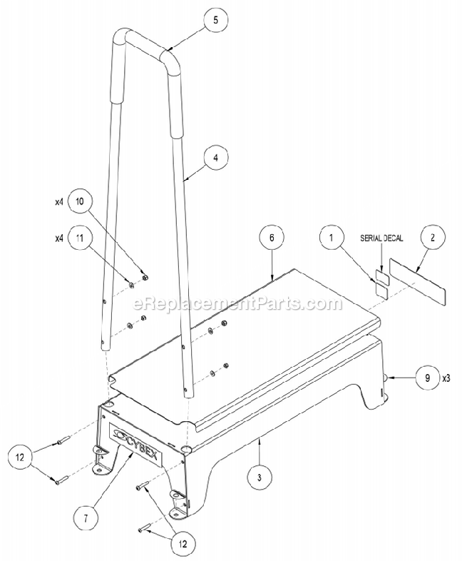 Cybex 16600 Circuit Step - Free Weights Page A Diagram