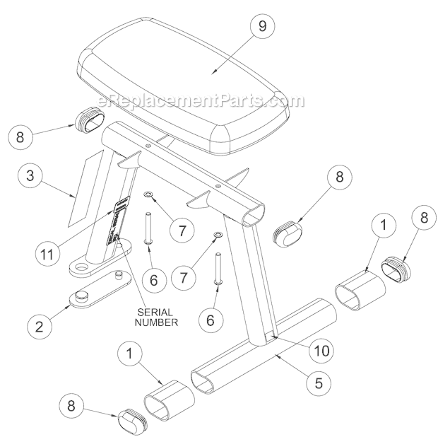 Cybex 8820 Functional Trainer Bench Page A Diagram