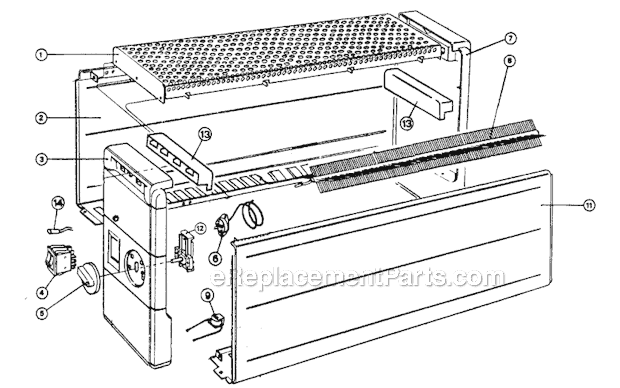 DeLonghi BBH01 Baseboard Convection Heater Page A Diagram