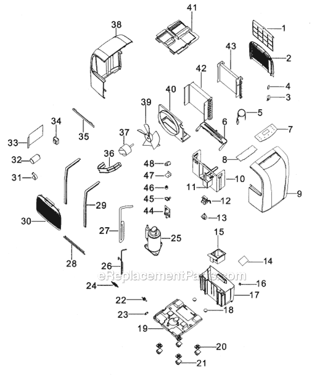 DeLonghi DE500P Dehumidifier Page A Diagram