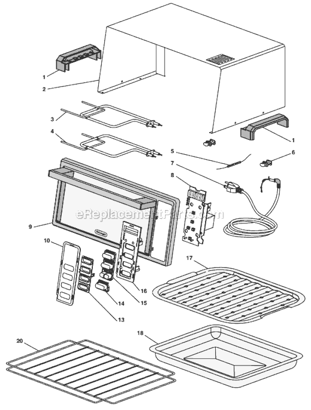 DeLonghi DO400 Electric Oven Page A Diagram