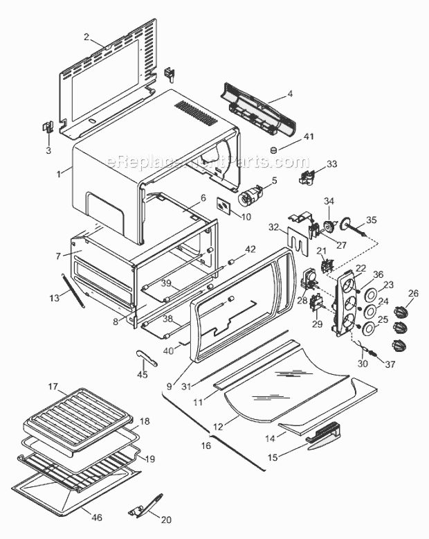 DeLonghi EOM1230 Toaster Oven Page A Diagram