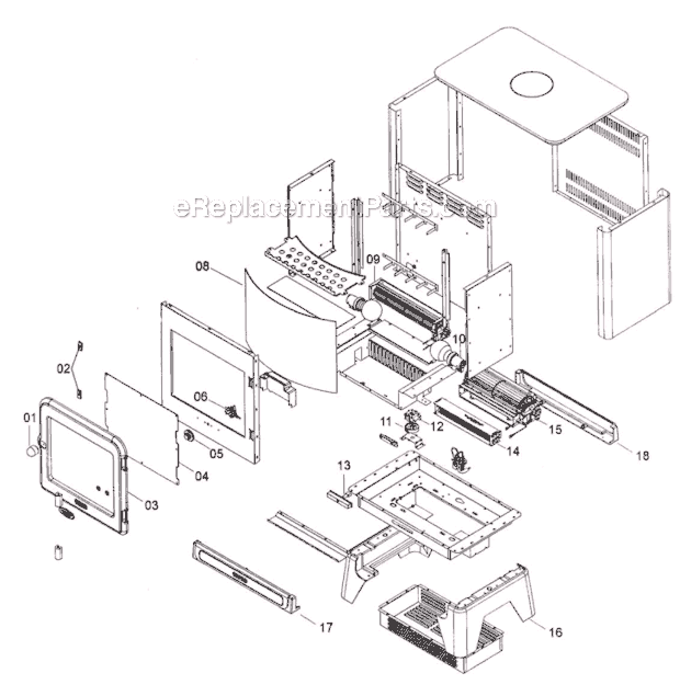 DeLonghi SFG1031 Solid-Steel Electric Stove Heater Page A Diagram