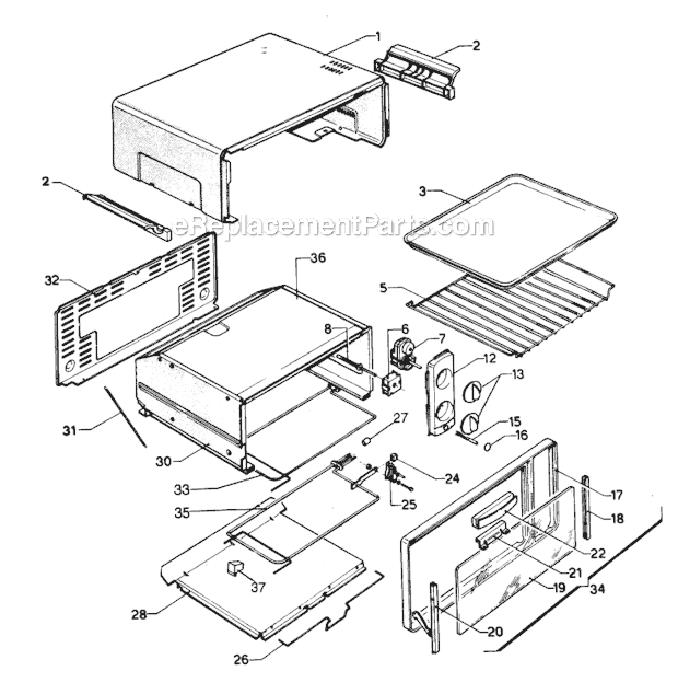 DeLonghi XU10 Toaster Oven Page A Diagram