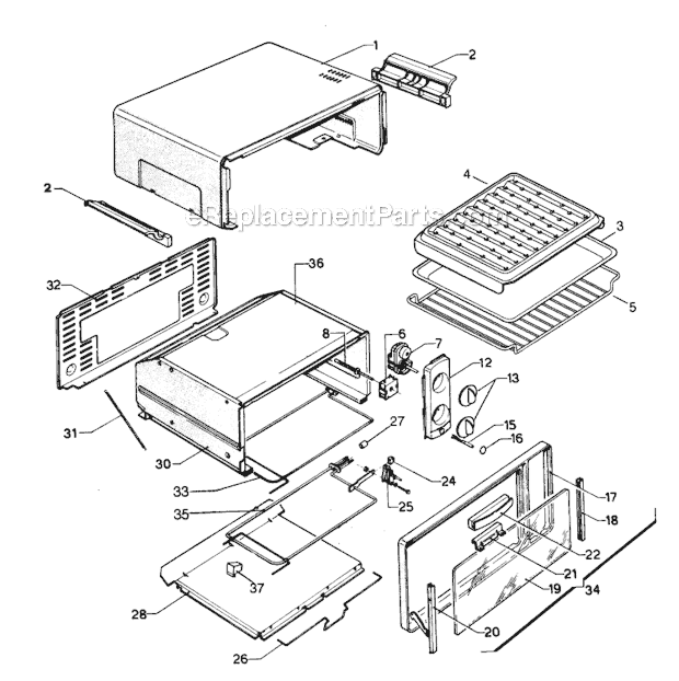 DeLonghi XU110 Toaster Oven Page A Diagram