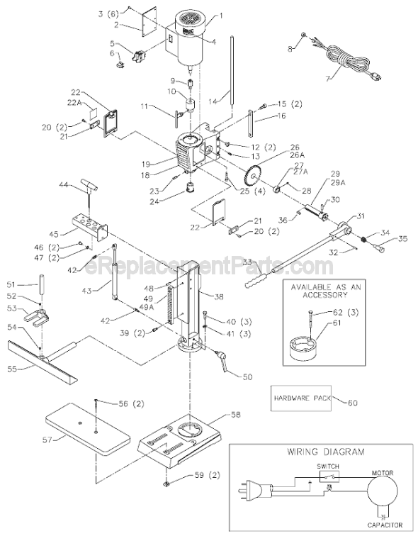 Delta 14-650 Type 2 Mortiser Page A Diagram