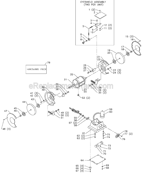 Delta 23-640 Type 2 Bench Grinder Page A Diagram