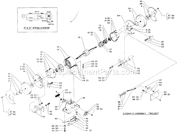 Delta 23-980 Type 2 10" Bench Grinder Page A Diagram