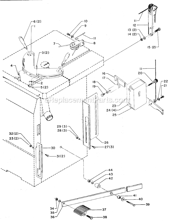 Delta 28-708 Type 1 Gravity Feed Attachment Page A Diagram