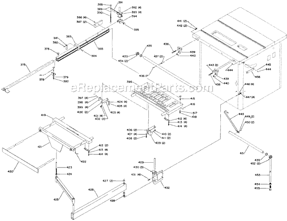 Delta 34-199 Type 1 Sliding Table Attachment Page A Diagram