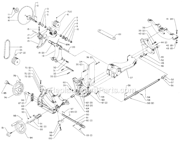 DELTA-ROCKWELL 10" Older Tilting Arbor Unisaw Operating & Parts Manual 0228 