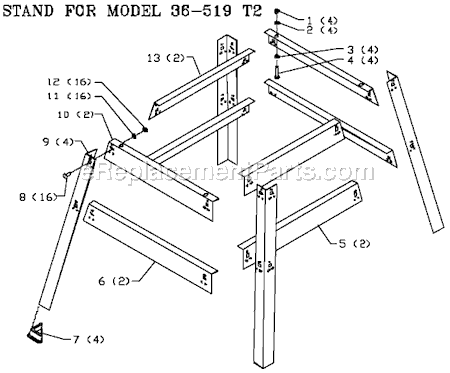 Delta 36-519 Type 2 Stand Page A Diagram