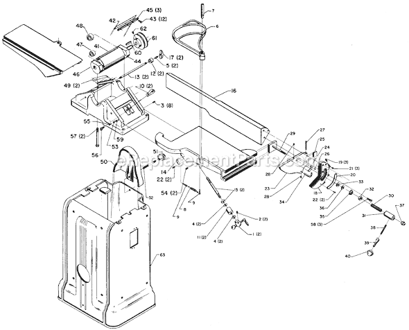 Delta 37-207 Type 1 Jointer Page A Diagram