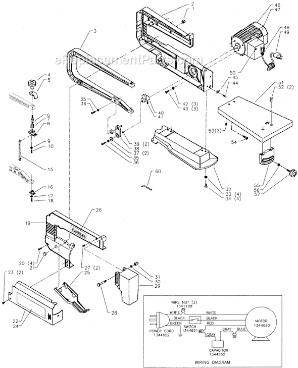 Delta 40-130 Type 1 13" Scroll Saw Page A Diagram
