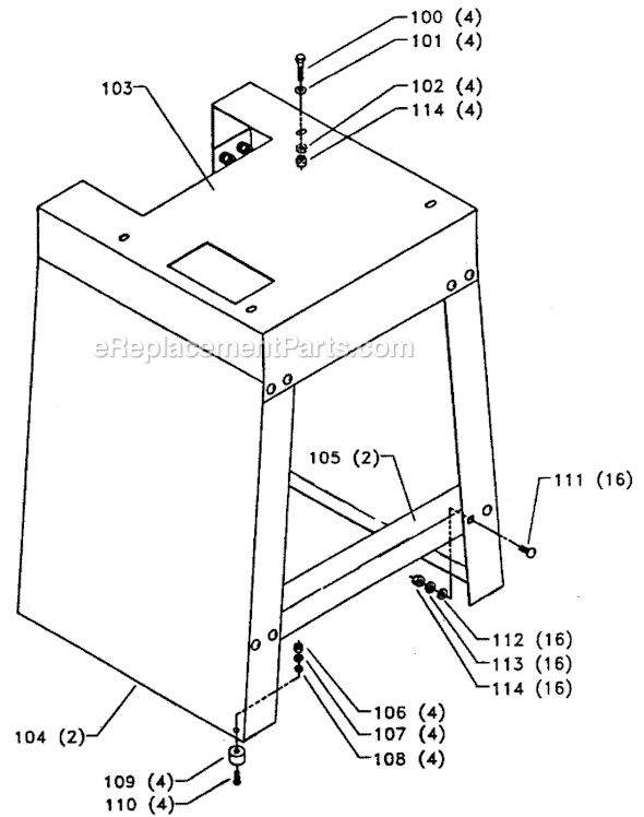 Delta 50-513 Type 1 Shaper Stand Page A Diagram