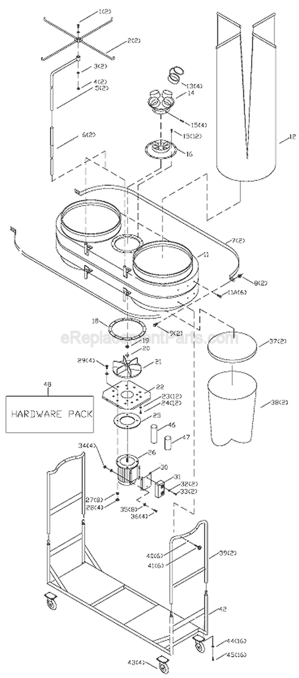 Delta 50-765 TYPE 1  Air Collector Dust Management Page A Diagram