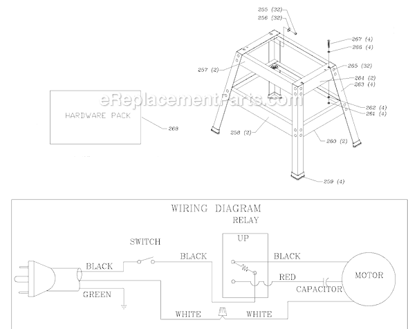 Delta 50-780 Type 2 Leg Stand Page A Diagram