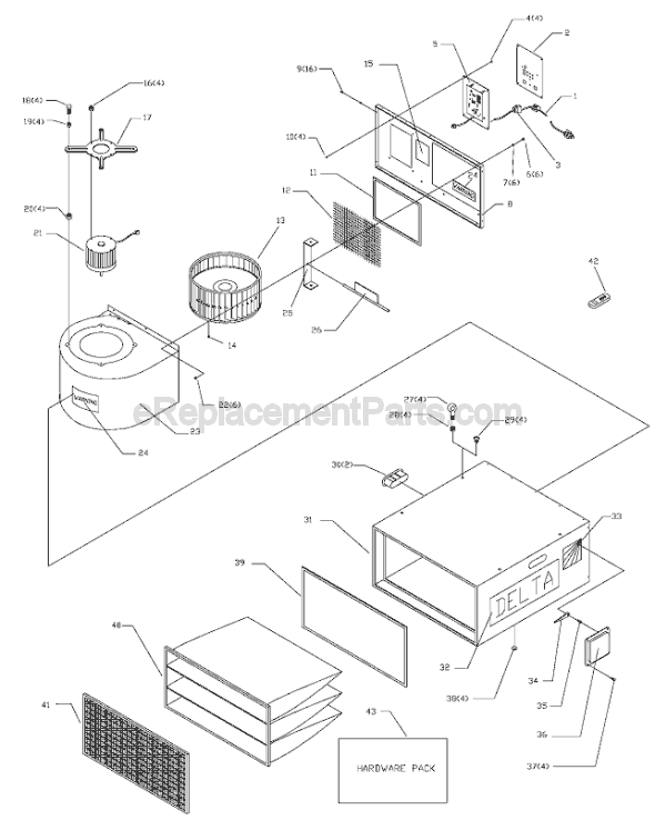 Delta 50-875 TYPE 1  Air Cleaner Dust Management Page A Diagram