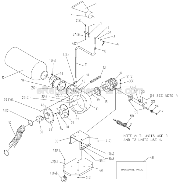 Delta AP300 TYPE 2  Air Collector Dust Management Page A Diagram