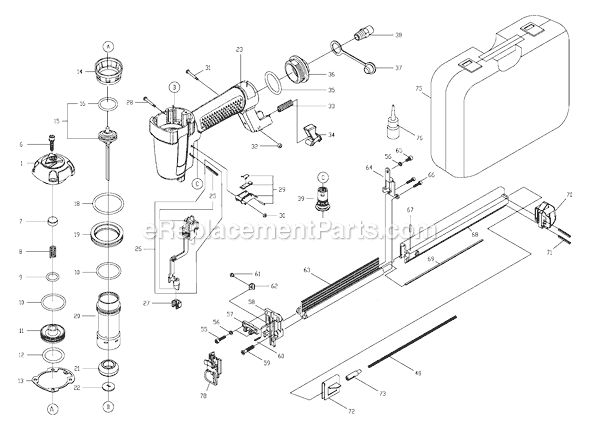 Delta DBS125 Type 1 Stapler Page A Diagram