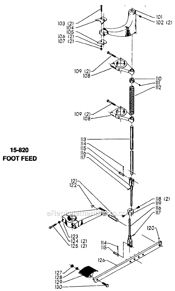 Delta 15-820 Type 1 Foot Feed Page A Diagram