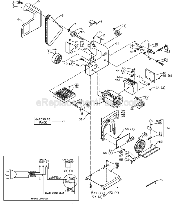 Delta SA150 Type 1 Stationary Sander Page A Diagram