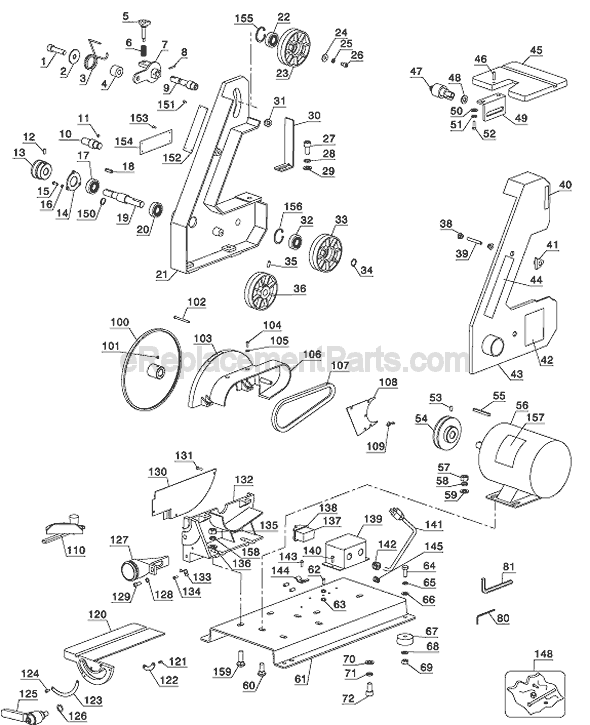Delta SA180 Type 2 Stationary Sander Page A Diagram