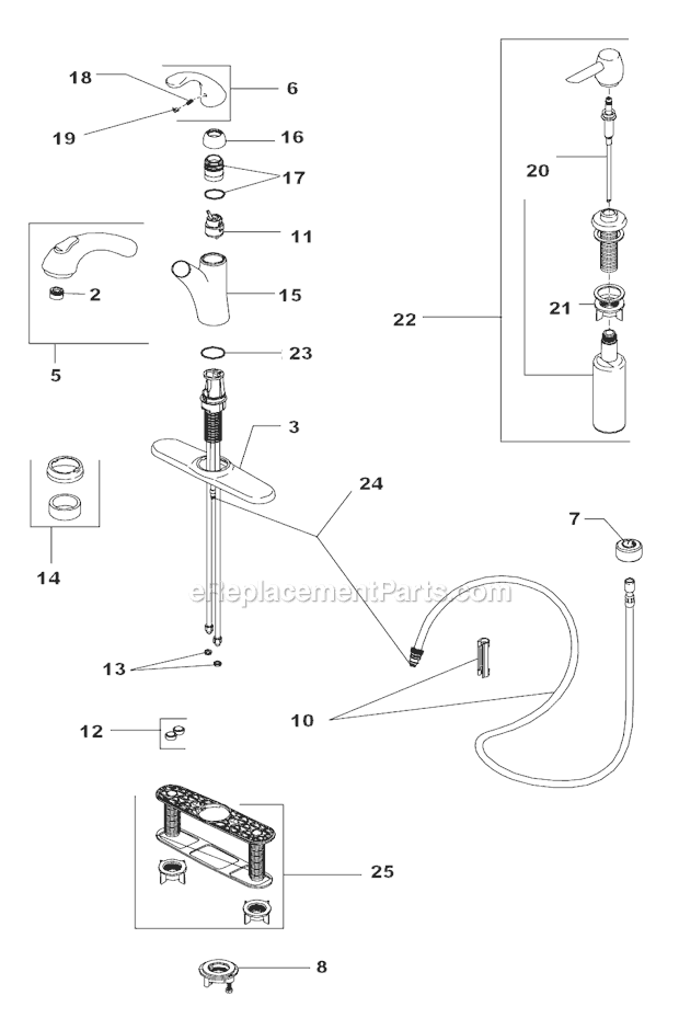 Delta 16929-SD-DST Kitchen Faucet Page A Diagram